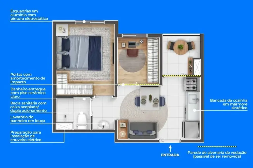 Apartamento, 1 quarto, 27 m² - Foto 3