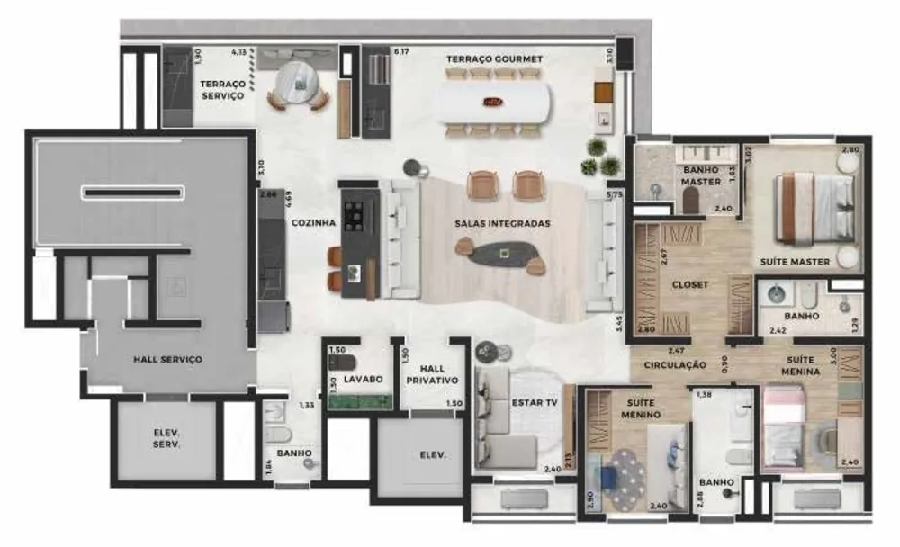 Apartamento, 4 quartos, 231 m² - Foto 11