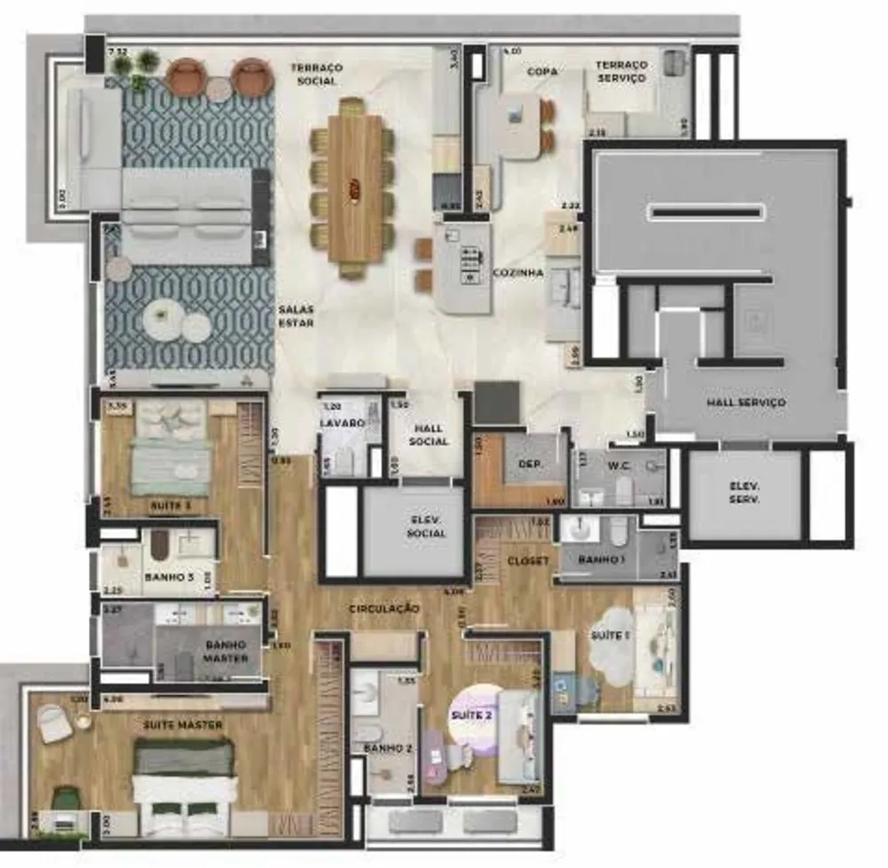 Apartamento, 4 quartos, 231 m² - Foto 9