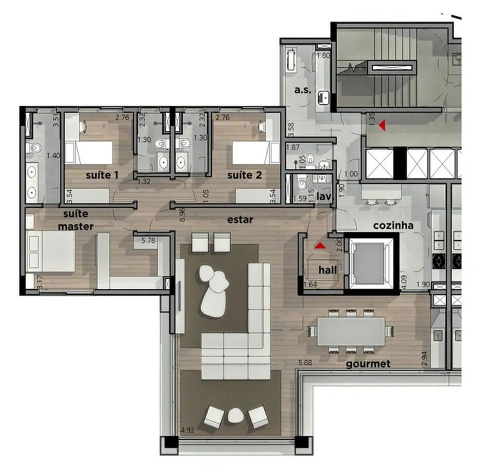 Apartamento, 3 quartos, 345 m² - Foto 24