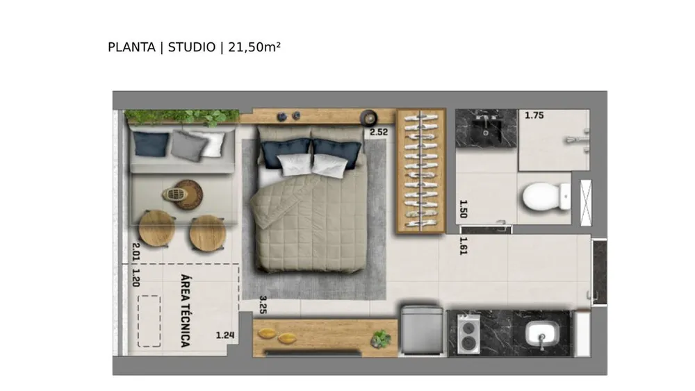 Kitnet-Studio, 26 m² - Foto 8