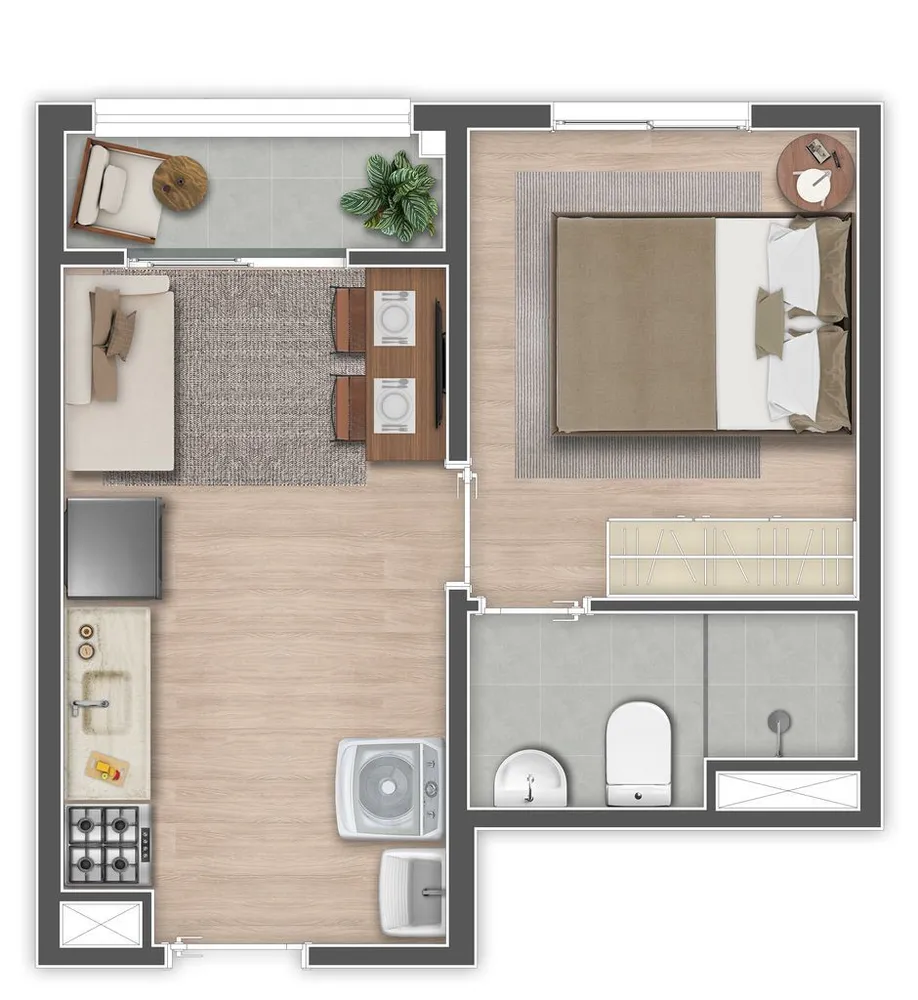 Apartamento, 1 quarto, 25 m² - Foto 6