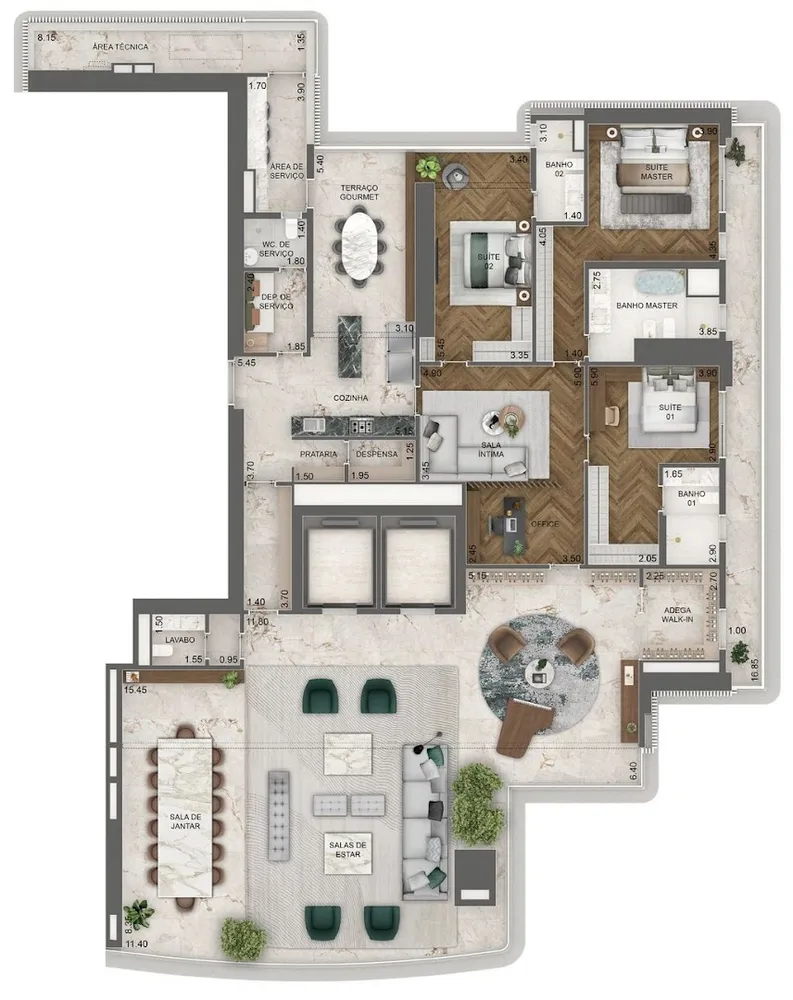 Apartamento, 4 quartos, 372 m² - Foto 8