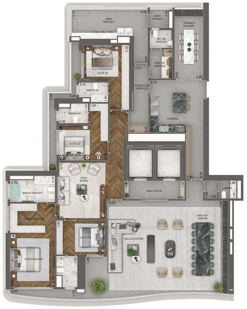 Apartamento, 4 quartos, 372 m² - Foto 2