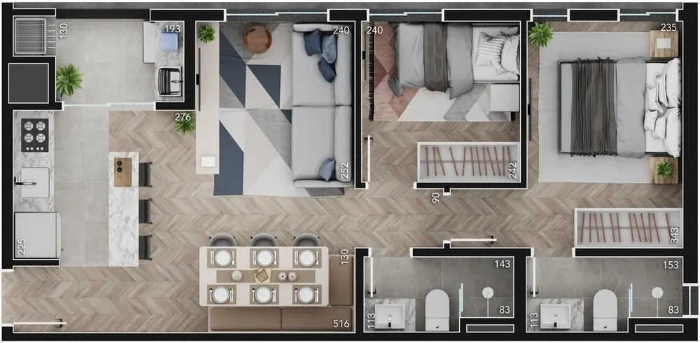 Apartamento, 1 quarto, 76 m² - Foto 1