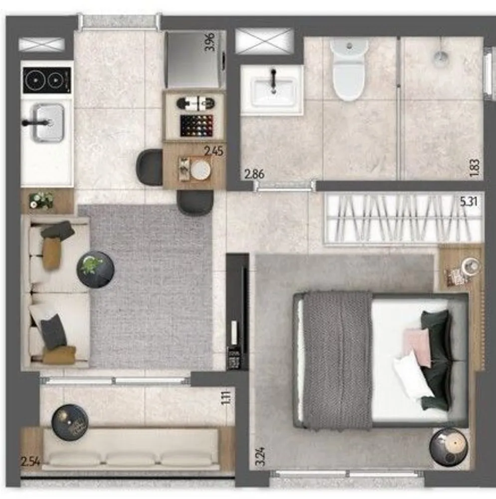 Apartamento, 1 quarto, 32 m² - Foto 11