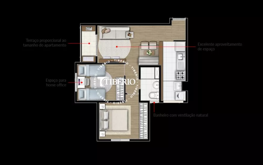Apartamento, 3 quartos, 59 m² - Foto 8