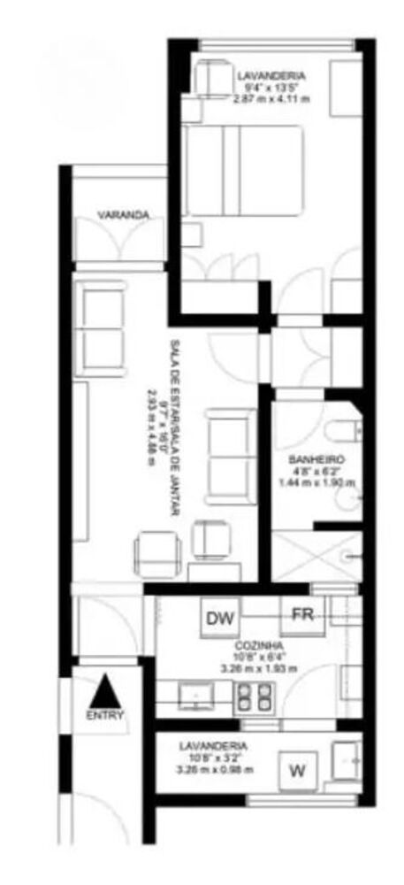 Apartamento à venda com 1 quarto, 50m² - Foto 3