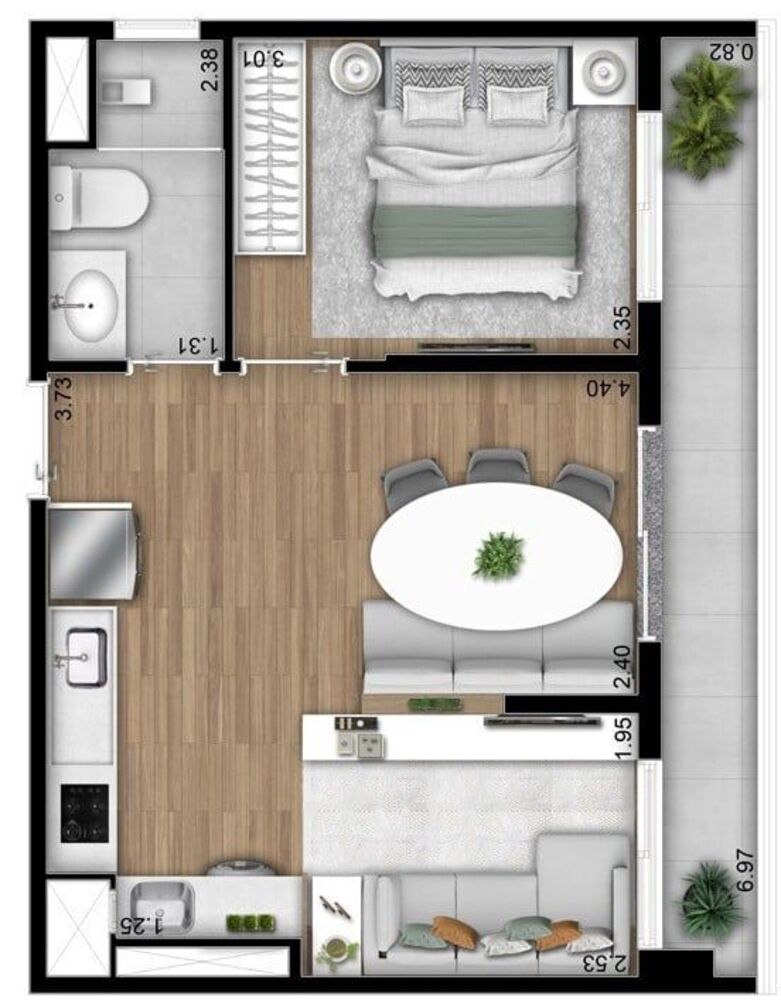 Apartamento, 2 quartos, 40 m² - Foto 1