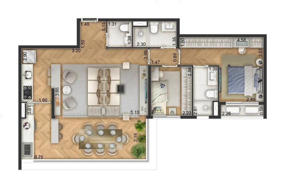 Apartamento, 3 quartos, 82 m² - Foto 11