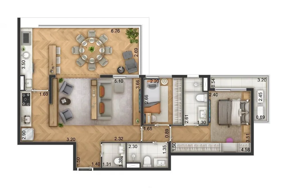 Apartamento, 3 quartos, 82 m² - Foto 5