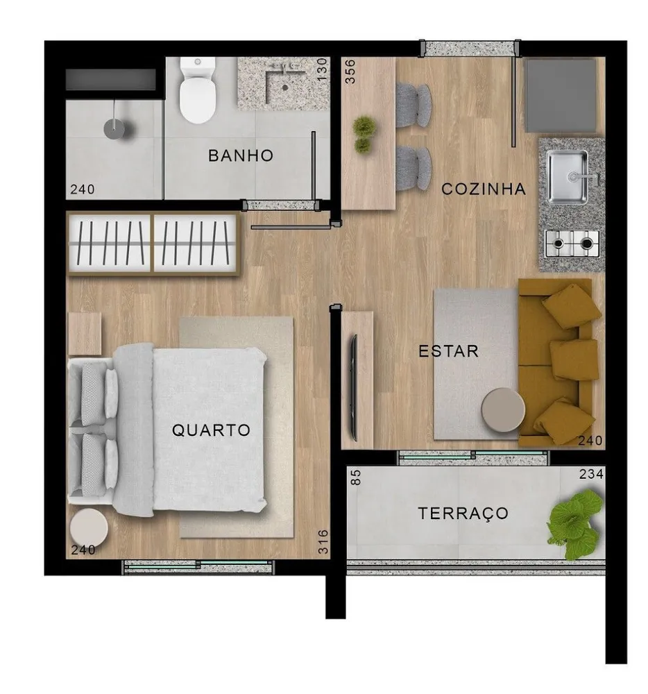 Apartamento, 1 quarto, 24 m² - Foto 4