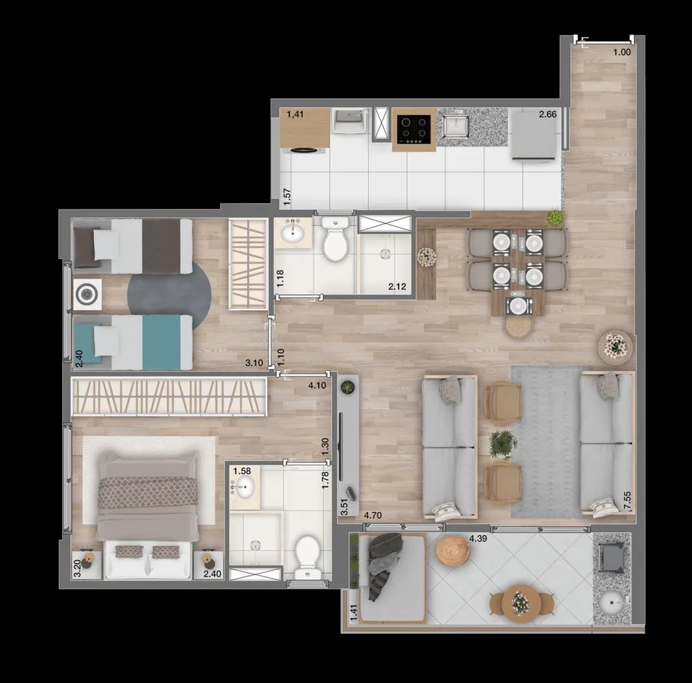Apartamento, 2 quartos, 47 m² - Foto 11