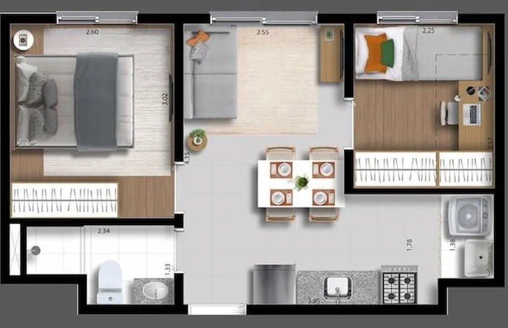 Apartamento, 2 quartos, 32 m² - Foto 6