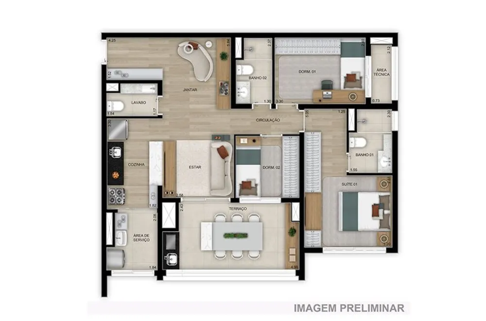 Apartamento, 2 quartos, 73 m² - Foto 8