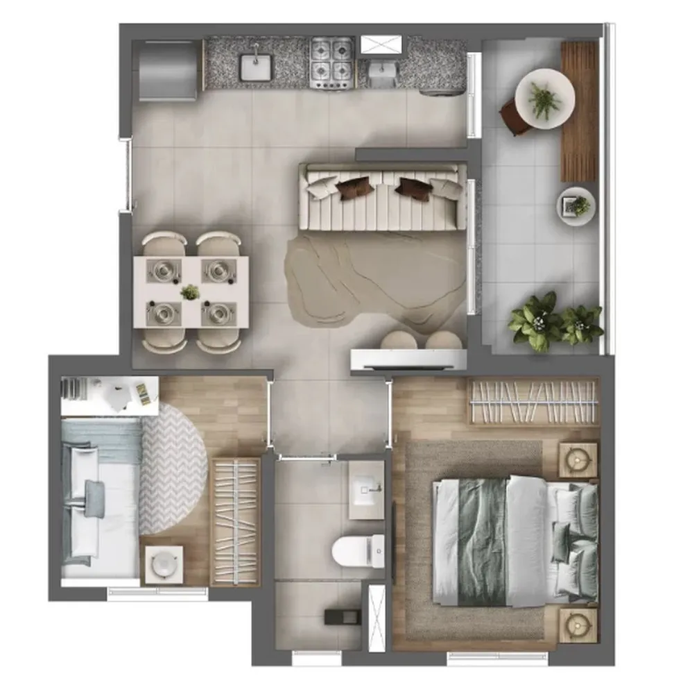 Apartamento, 2 quartos, 51 m² - Foto 11