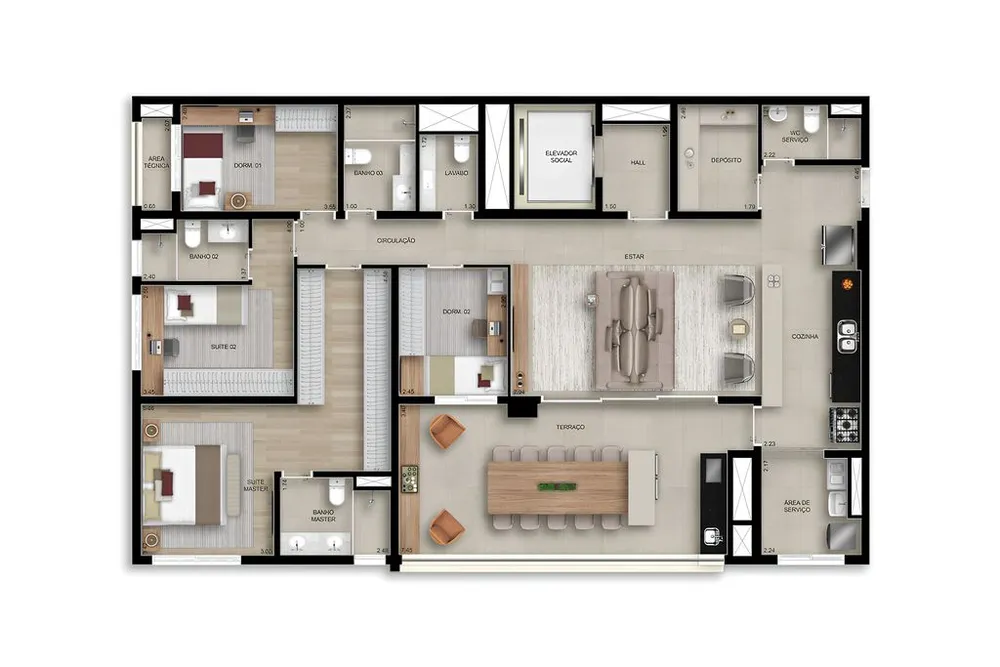 Cobertura, 3 quartos, 267 m² - Foto 1
