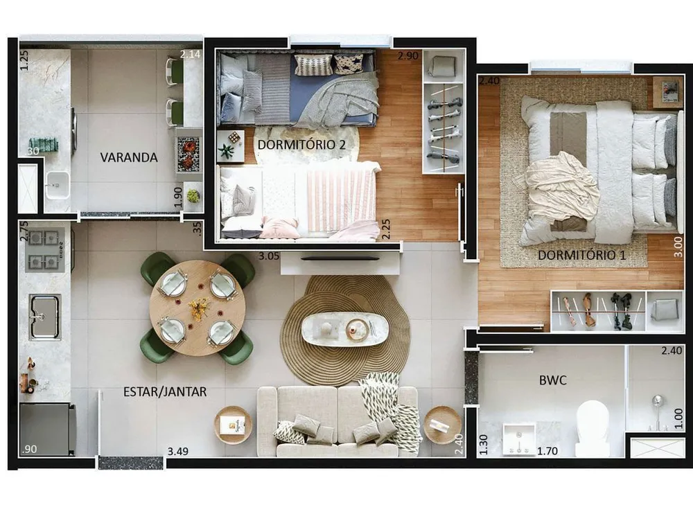 Apartamento, 2 quartos, 38 m² - Foto 8