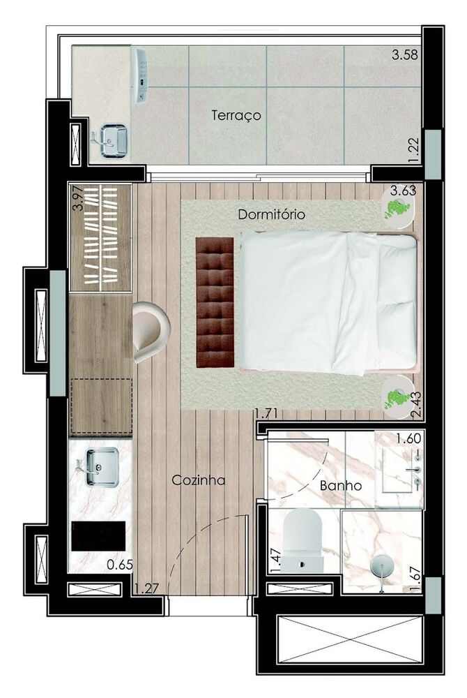 Apartamento, 1 quarto, 31 m² - Foto 12