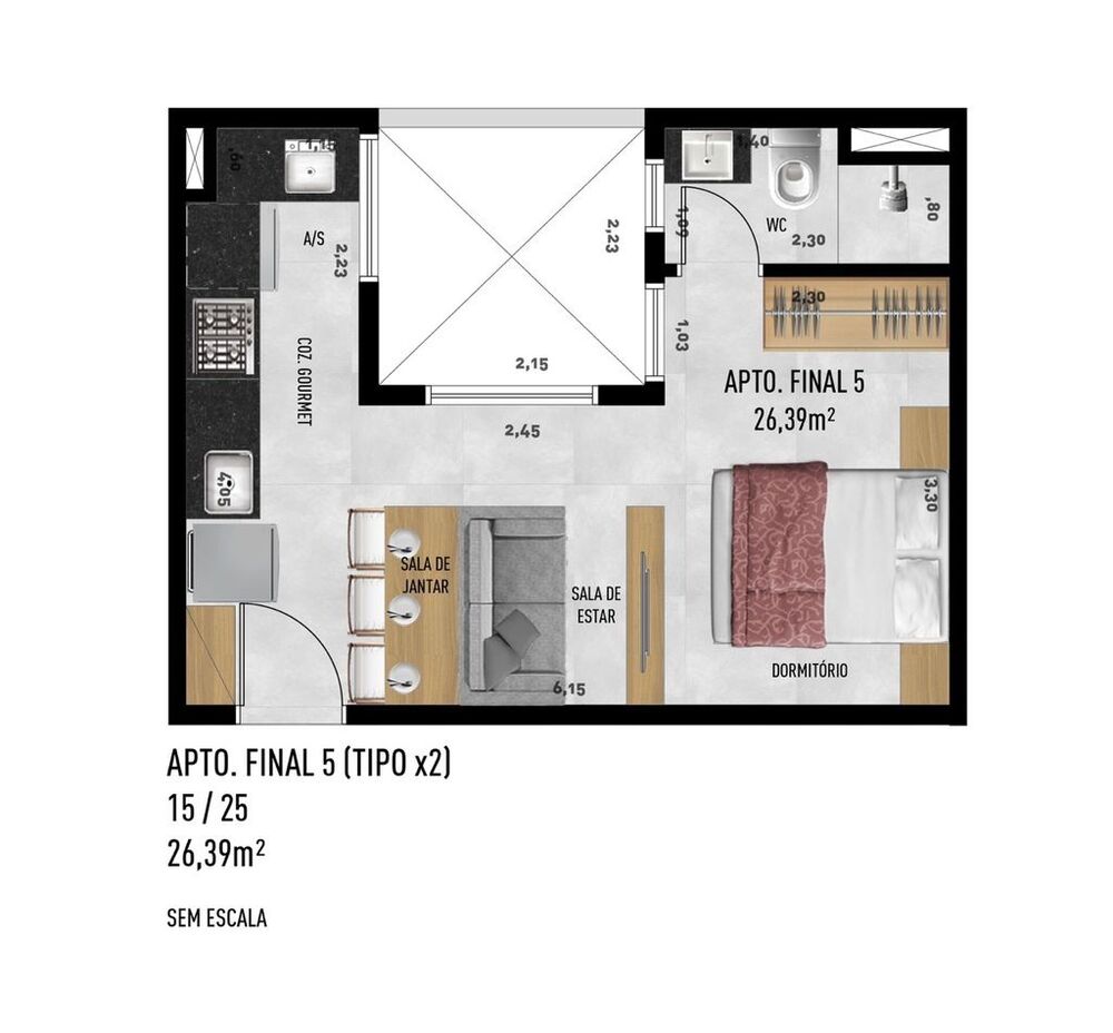 Apartamento, 1 quarto, 31 m² - Foto 4