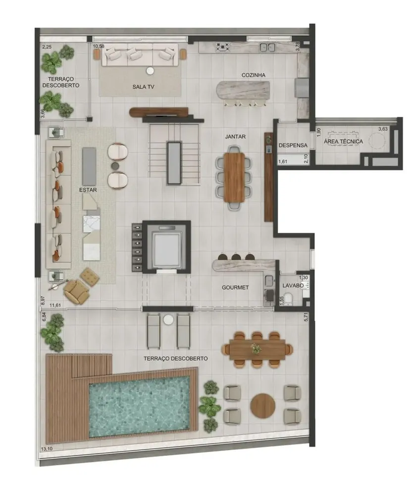 Apartamento, 3 quartos, 200 m² - Foto 10