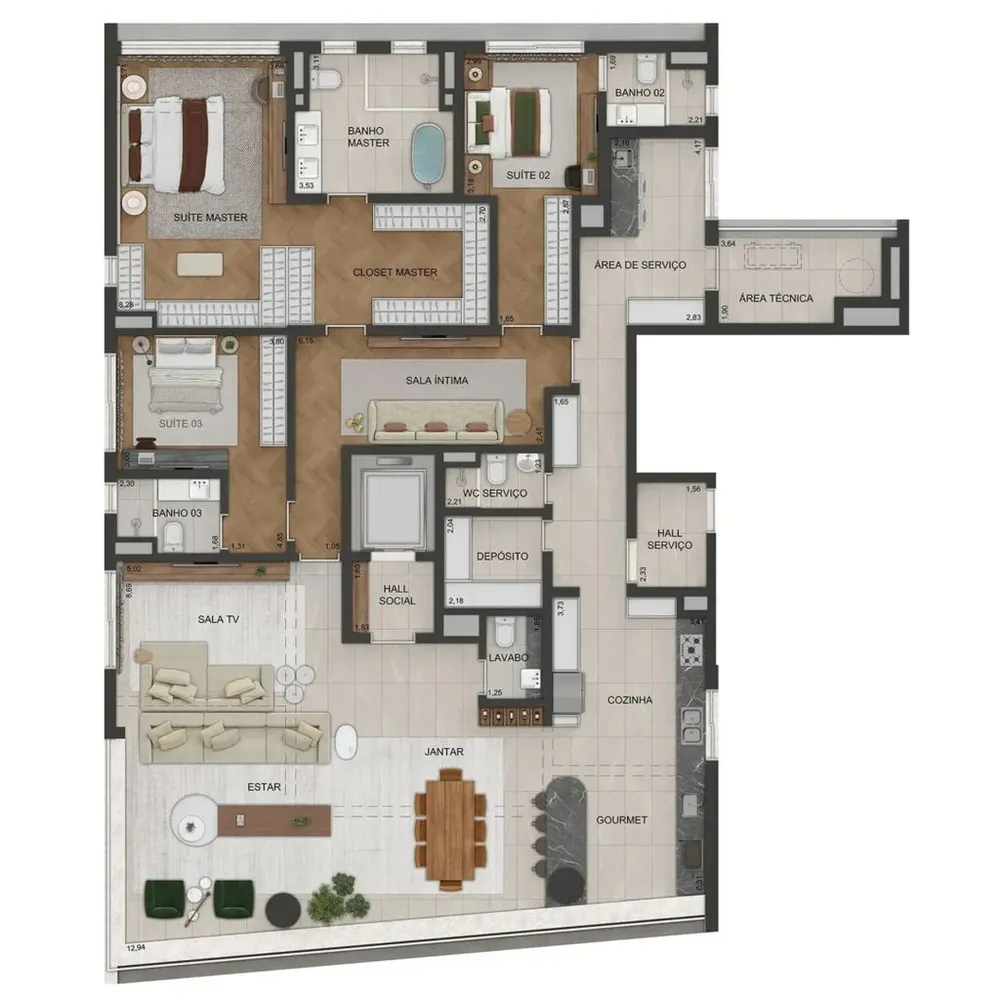Apartamento, 3 quartos, 200 m² - Foto 9