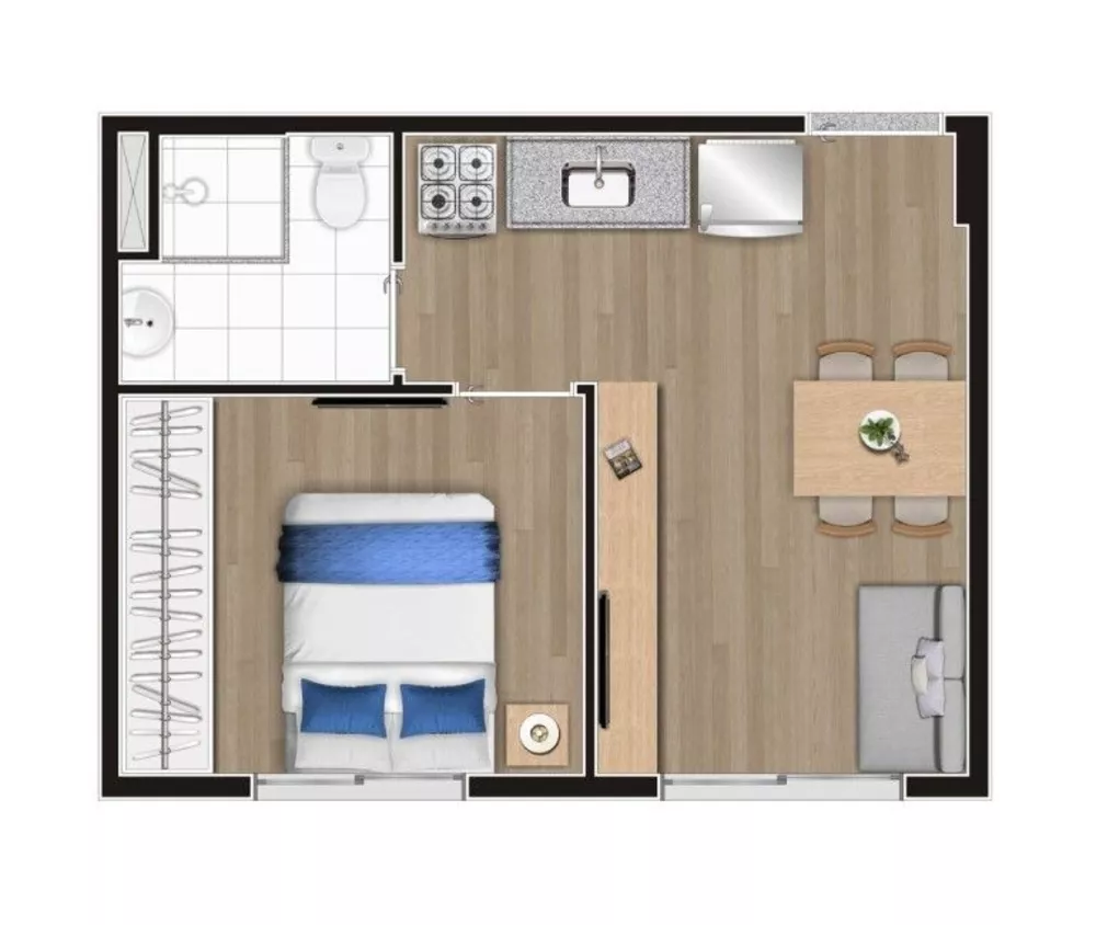 Apartamento à venda com 2 quartos, 34m² - Foto 3