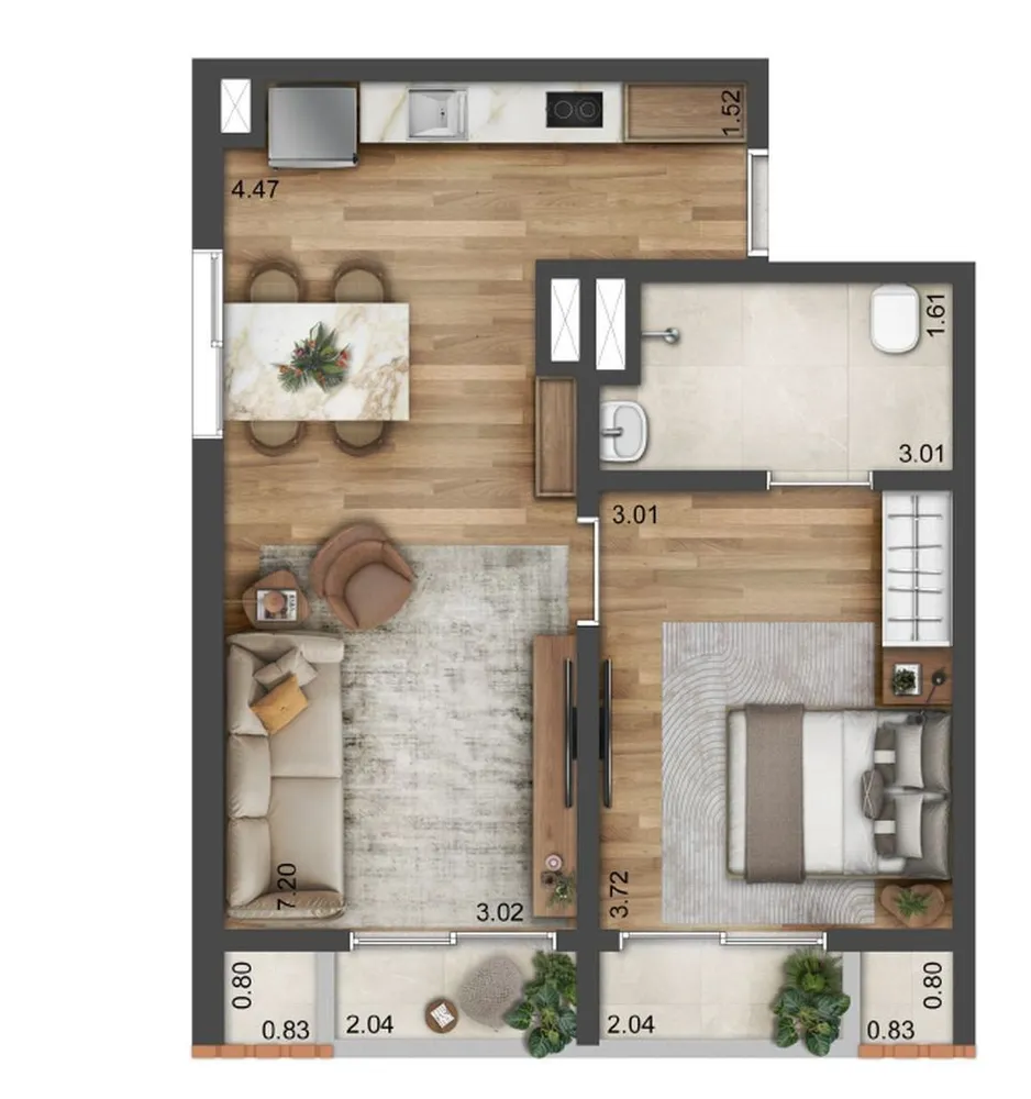Kitnet-Studio, 43 m² - Foto 7