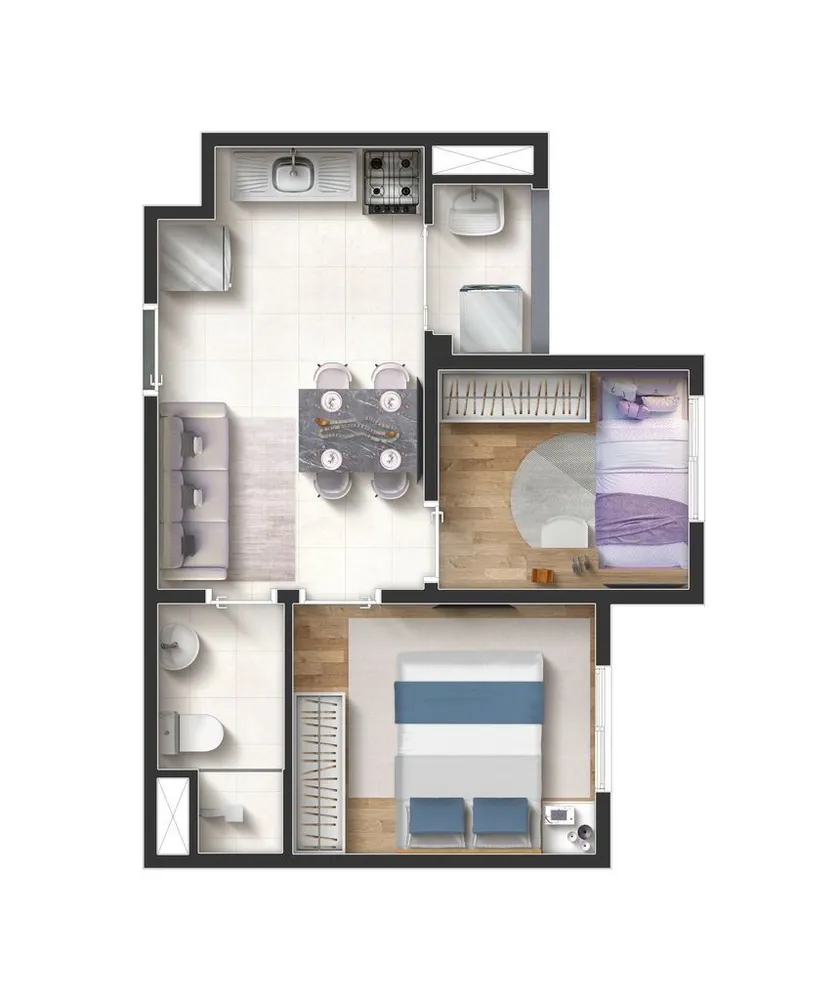 Apartamento, 2 quartos, 46 m² - Foto 7