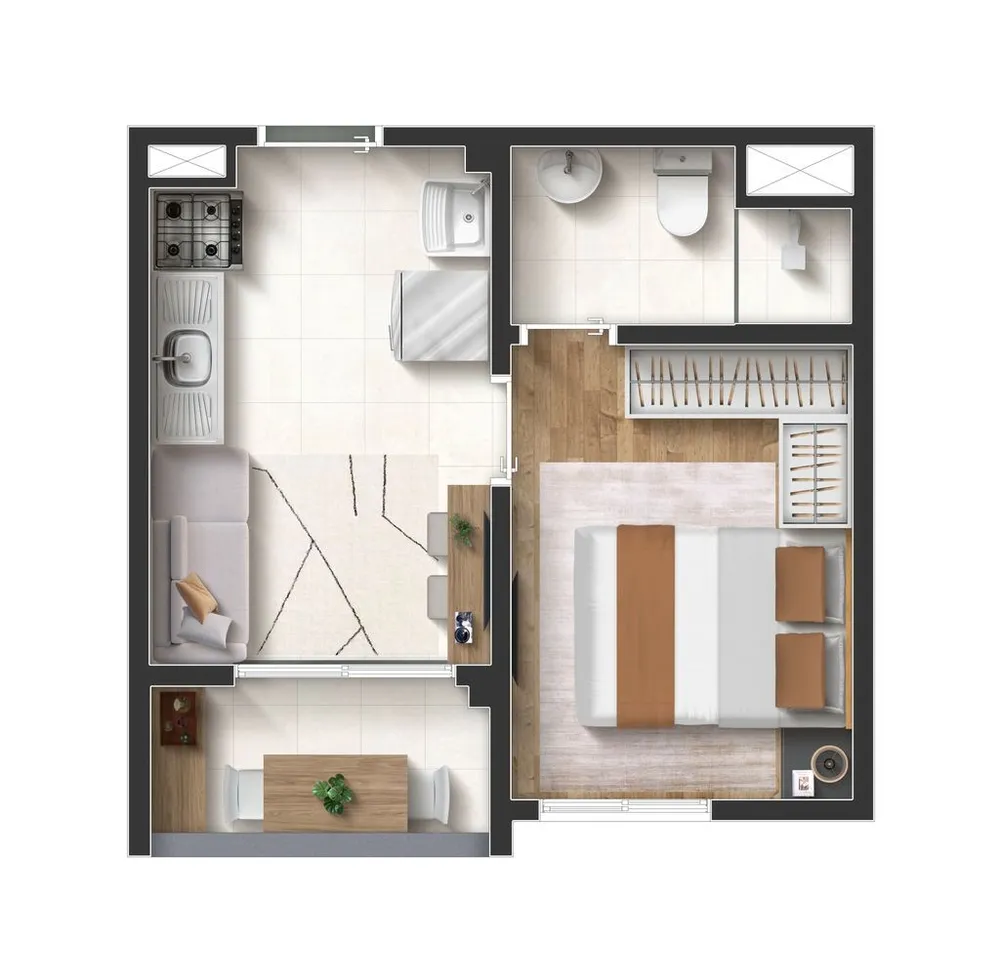Apartamento, 2 quartos, 46 m² - Foto 8
