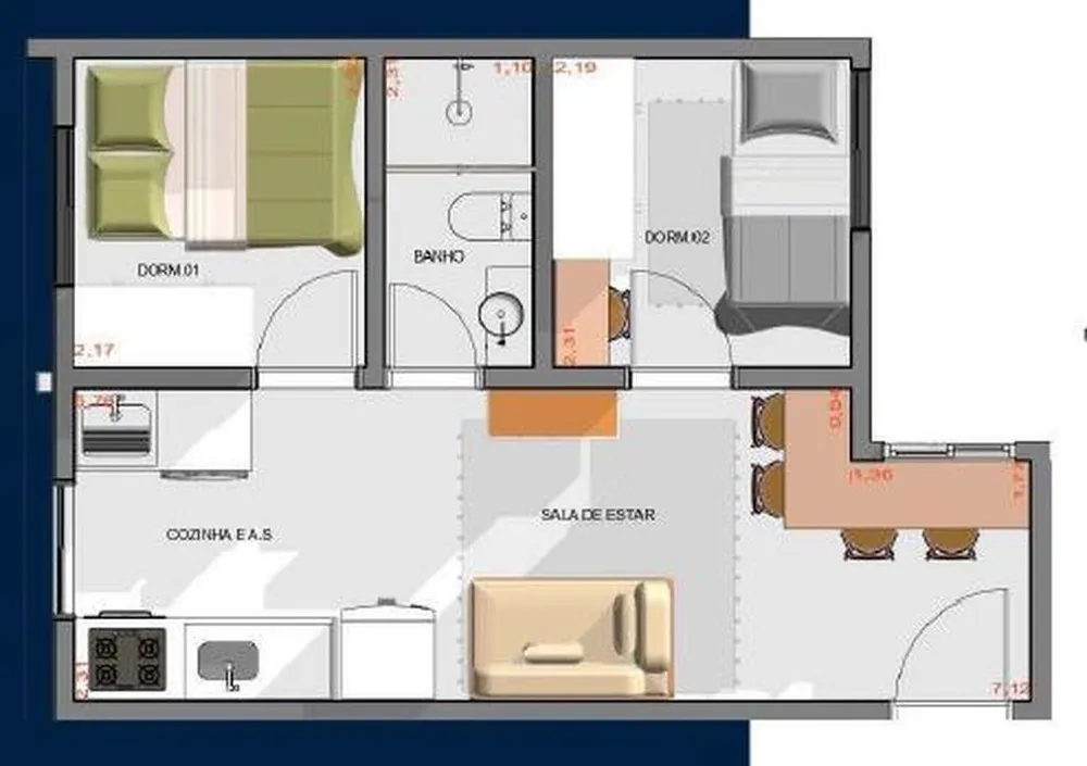 Apartamento, 2 quartos, 47 m² - Foto 5