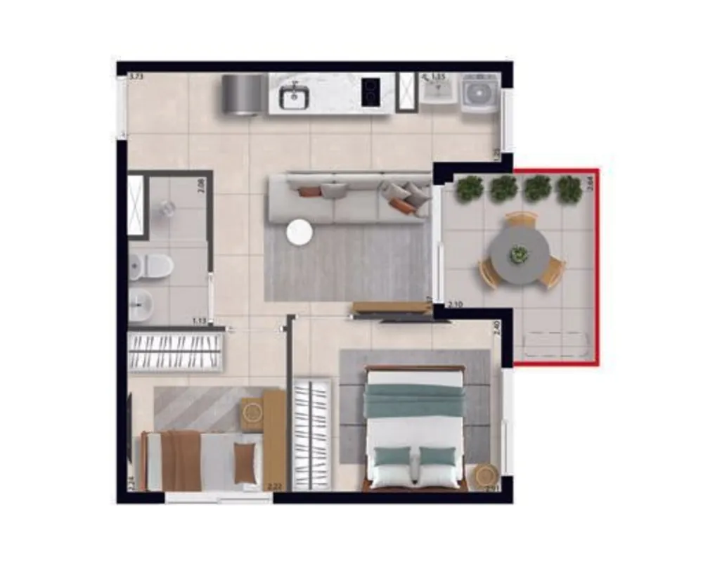 Kitnet-Studio, 33 m² - Foto 11