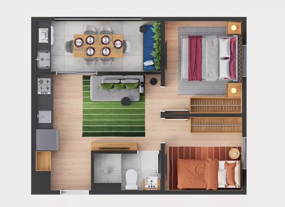 Apartamento à venda com 2 quartos, 33m² - Foto 3