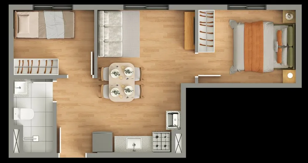 Apartamento, 2 quartos, 37 m² - Foto 10