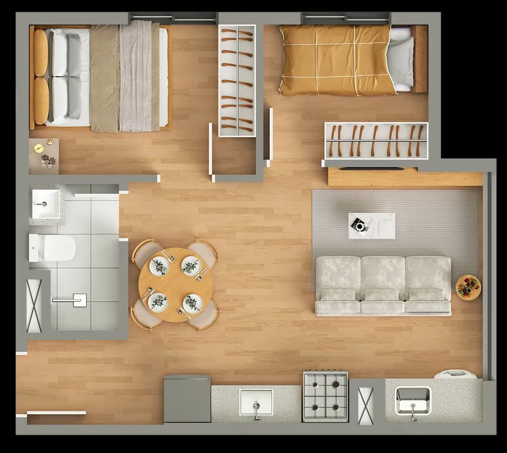 Apartamento, 2 quartos, 37 m² - Foto 11