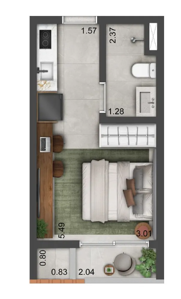 Kitnet-Studio, 21 m² - Foto 5