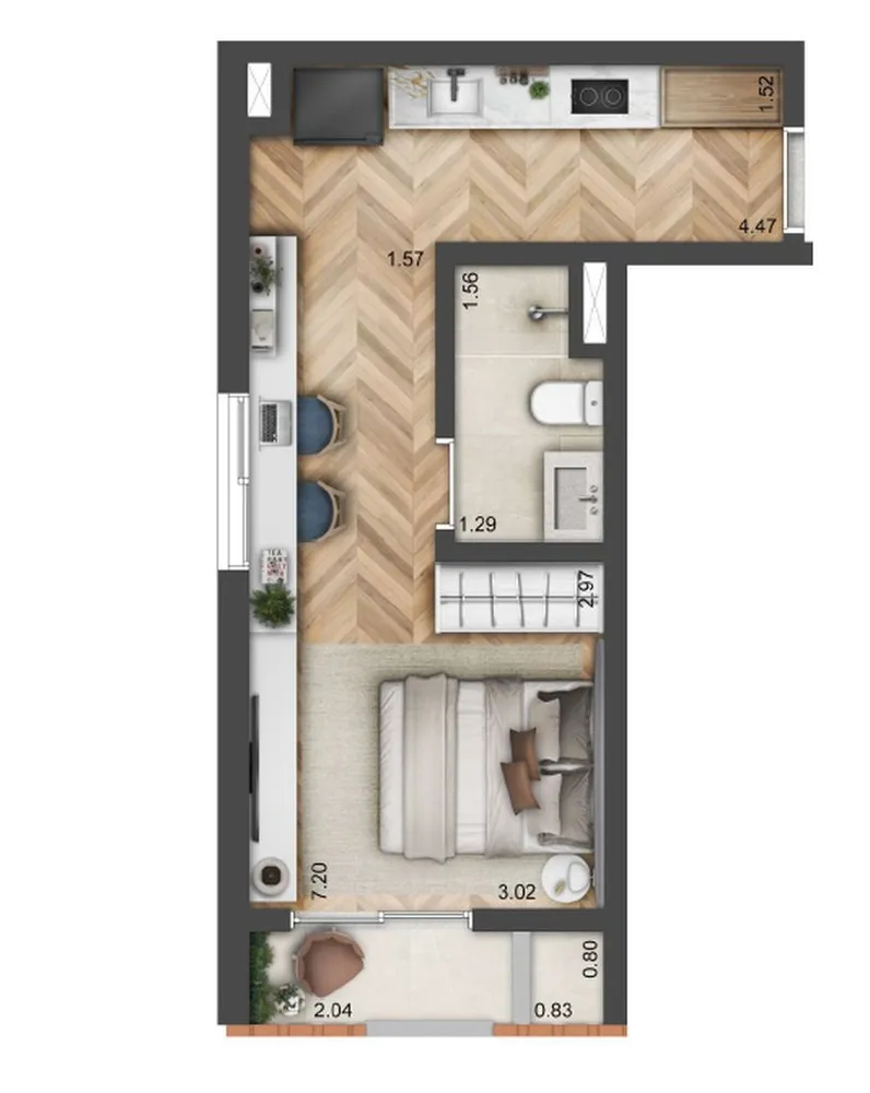 Kitnet-Studio, 21 m² - Foto 7