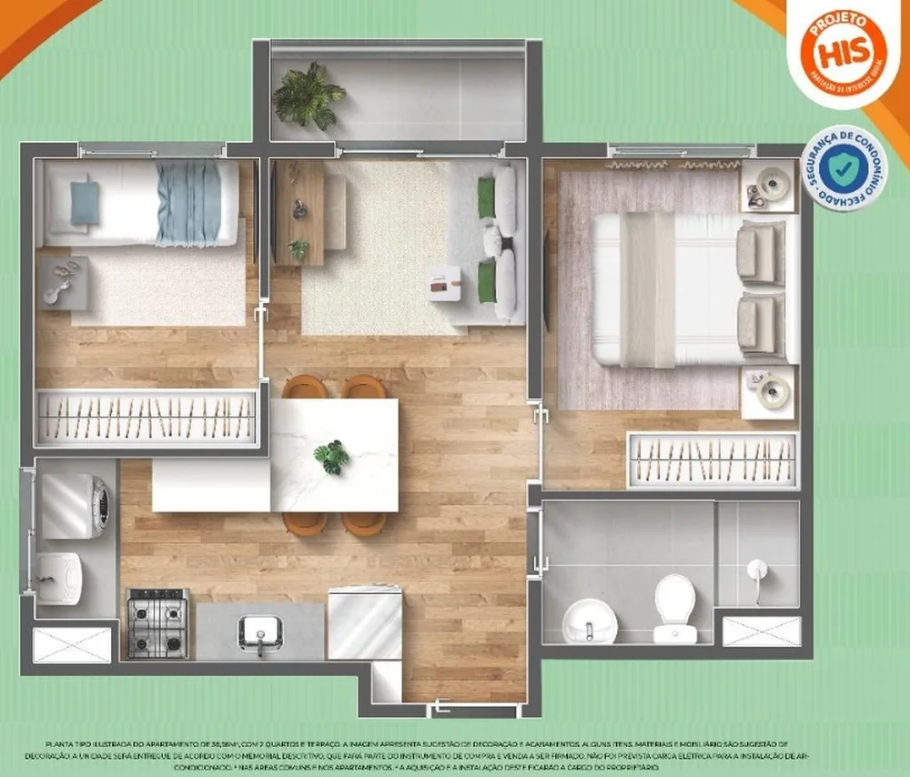 Apartamento, 2 quartos, 38 m² - Foto 5