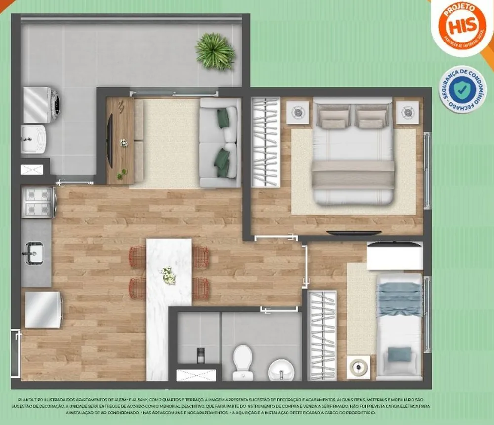 Apartamento, 2 quartos, 38 m² - Foto 4