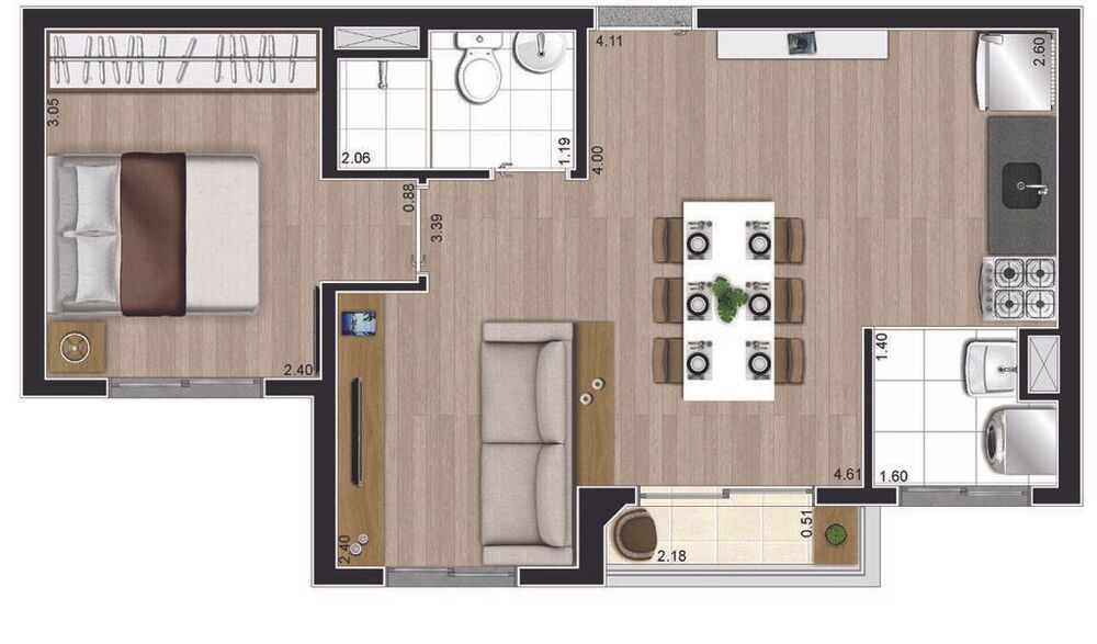 Apartamento, 2 quartos, 37 m² - Foto 12