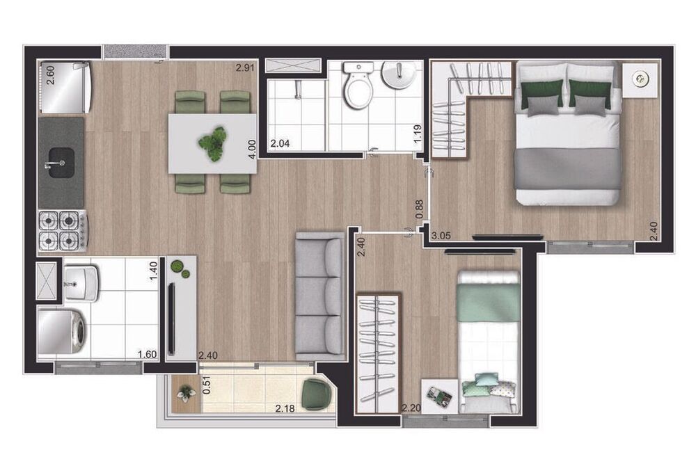 Apartamento, 2 quartos, 37 m² - Foto 21