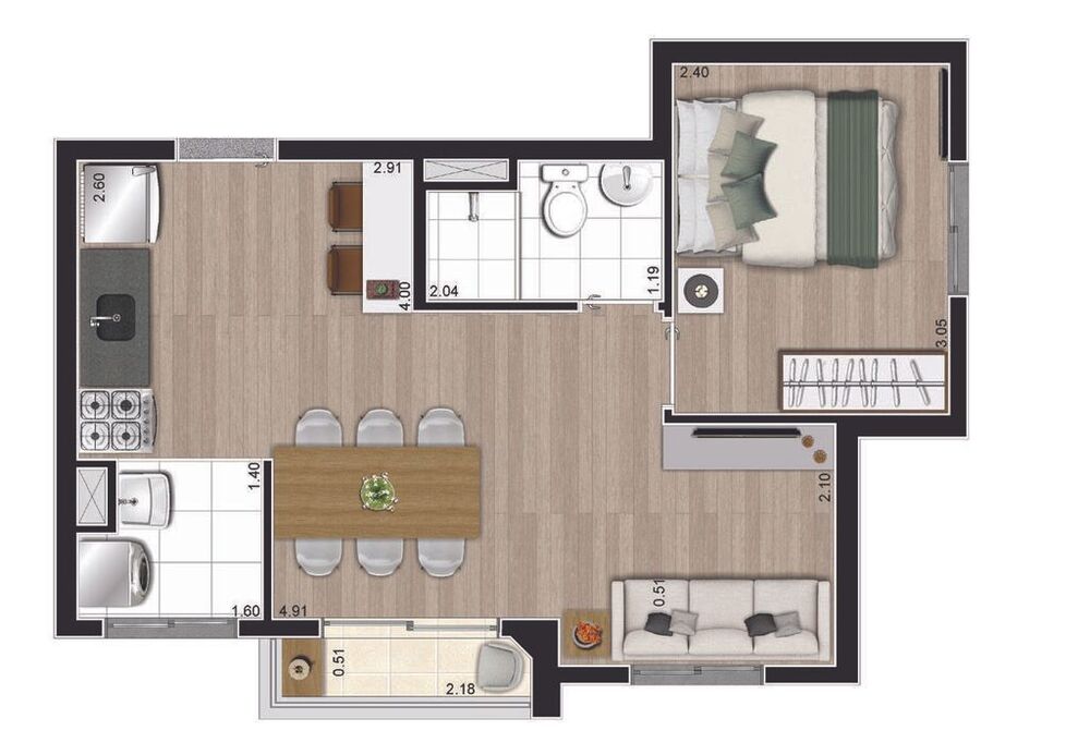 Apartamento, 2 quartos, 37 m² - Foto 15