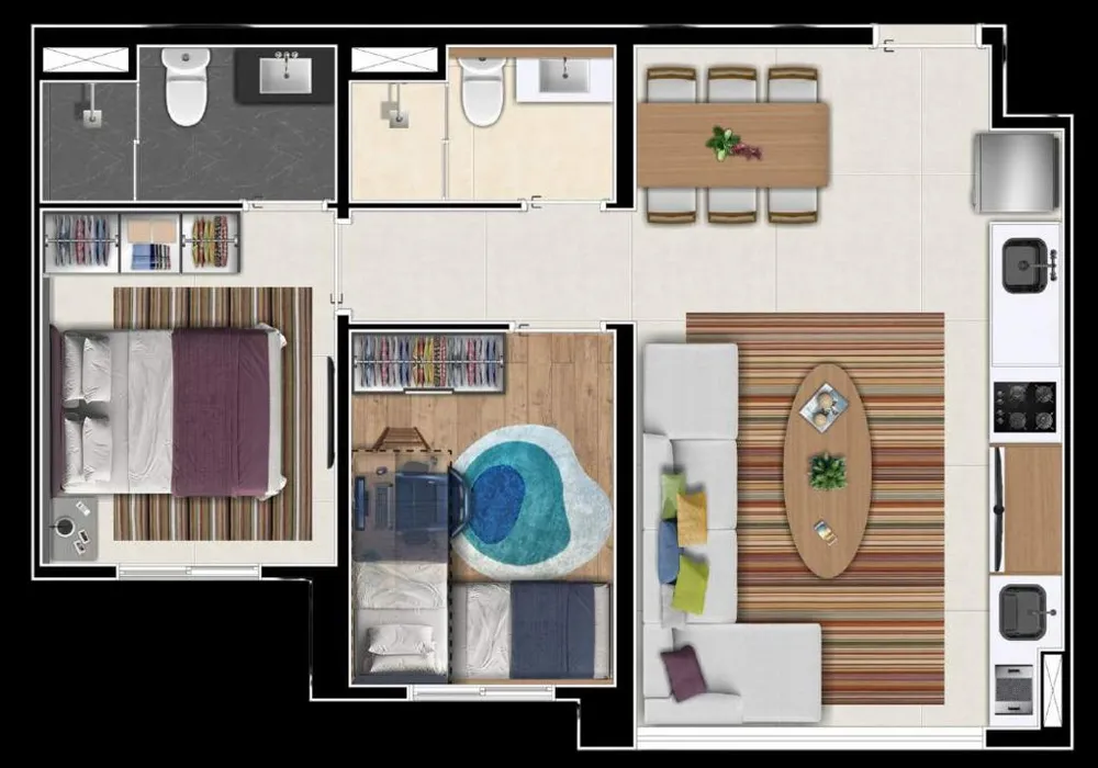 Apartamento, 2 quartos, 42 m² - Foto 1