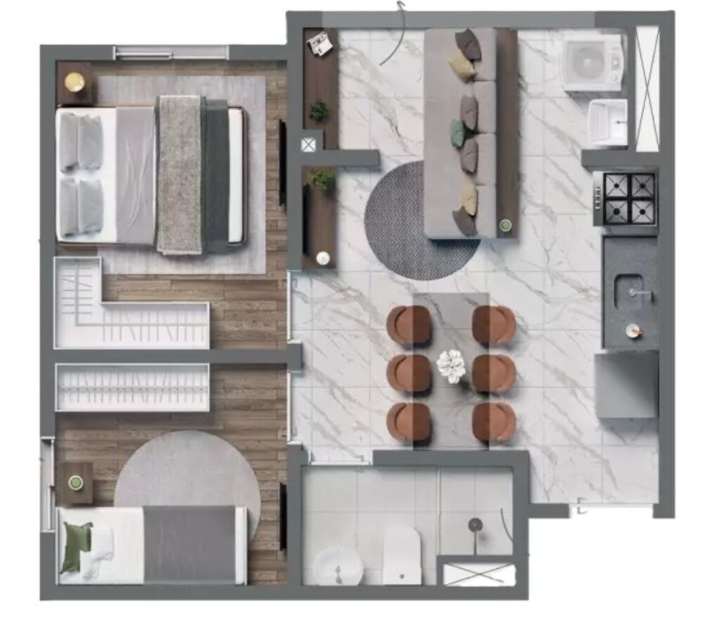 Apartamento, 2 quartos, 33 m² - Foto 6