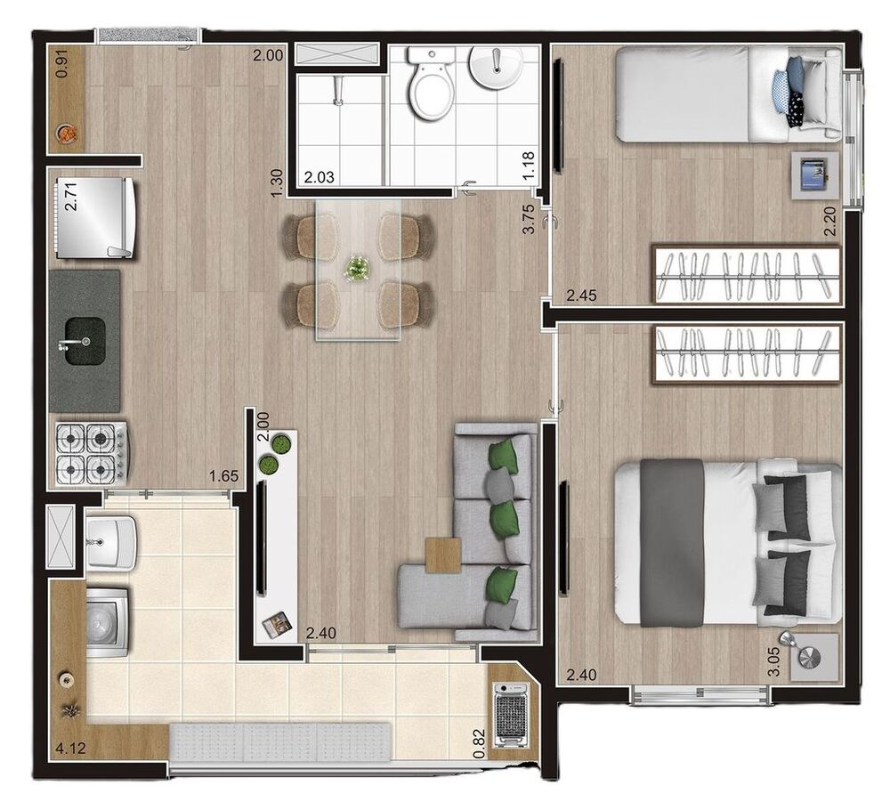 Apartamento, 2 quartos, 41 m² - Foto 9