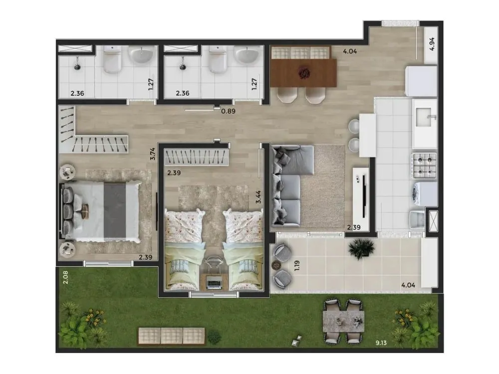 Apartamento, 2 quartos, 56 m² - Foto 6