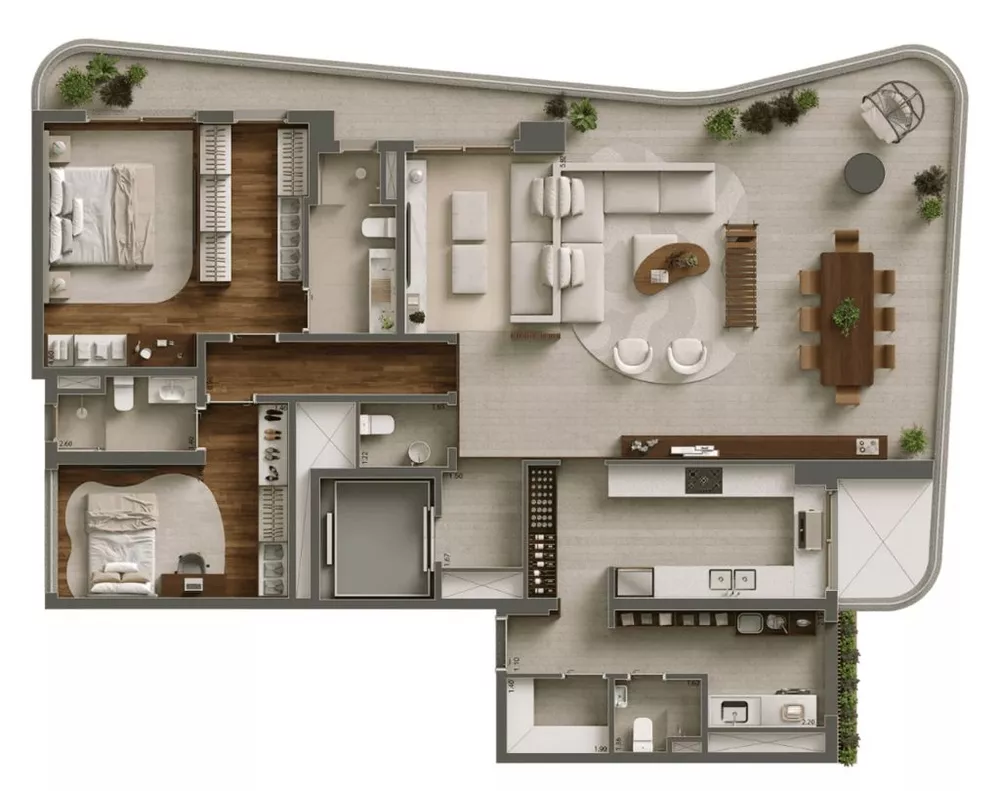 Apartamento à venda com 4 quartos, 225m² - Foto 1