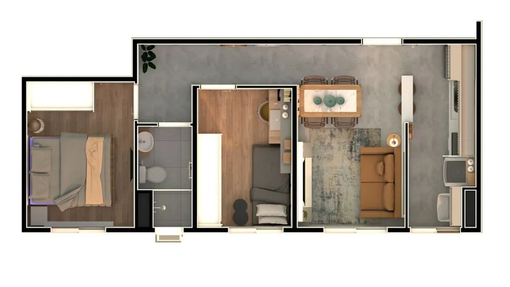 Apartamento, 2 quartos, 42 m² - Foto 3