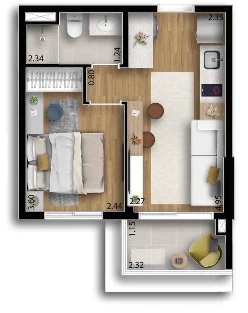 Kitnet-Studio, 25 m² - Foto 25