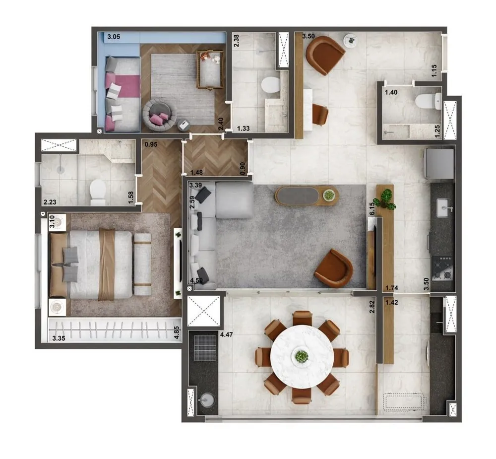 Apartamento, 3 quartos, 83 m² - Foto 7